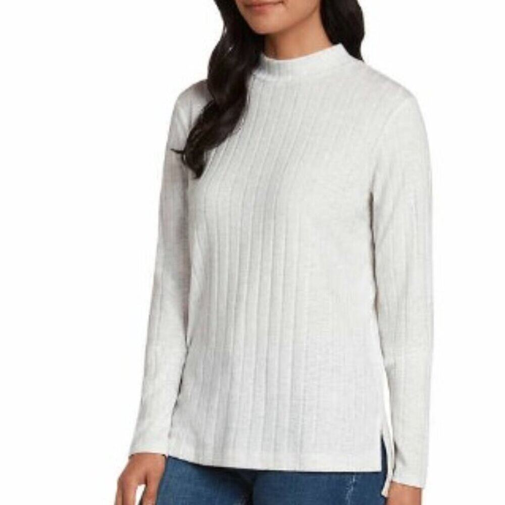 *Matty M Ladies' Mock Neck Ribbed Tunic - XL